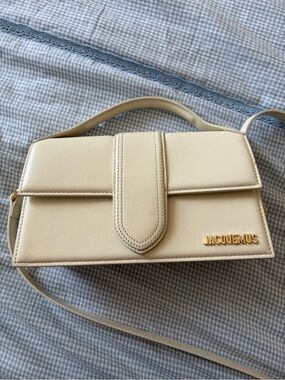 Jacquemus Cream Le Bambino Leather Crossbody Bag w/ COA